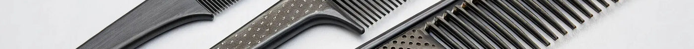 Best carbon fiber comb set for fades with anti-static teeth for clean lines.