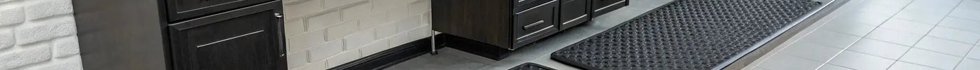 A professional barber station mat keeps clippers, combs, and scissors organized and ready for use.