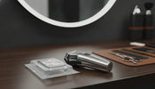 Comparative lineup of professional clipper blade types on a workbench