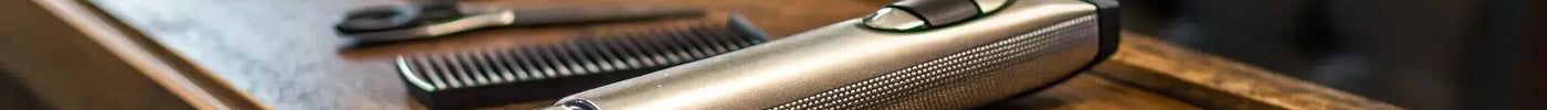 Wahl Professional Super Hair Trimmer on a barber's tool station.