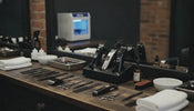 Professional hair clippers with oil and cleaning brush