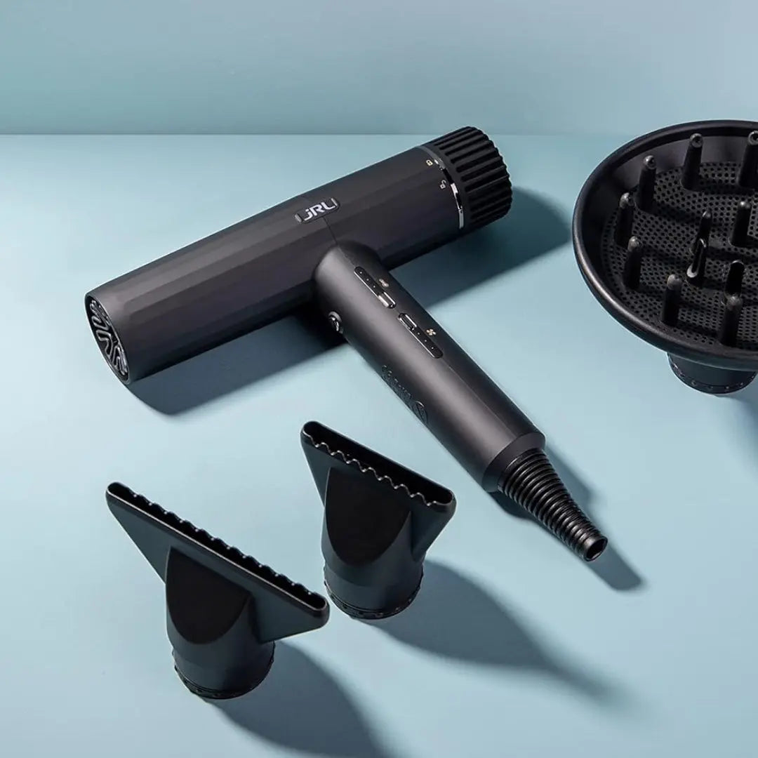 JRL Forte Pro Dryer – Professional Ionic Hair Dryer with Diffuser (Black) JRL