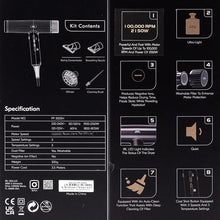 JRL Forte Pro Dryer – Professional Ionic Hair Dryer with Diffuser (Black) JRL