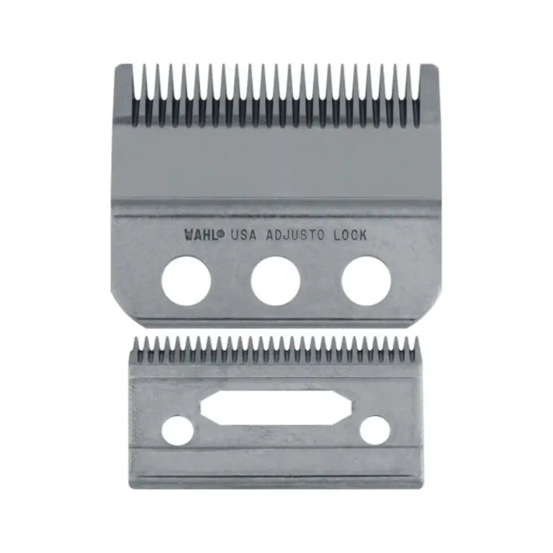 “Wahl 1005-100 3-Hole Designer clipper blade set with precision ground teeth.”