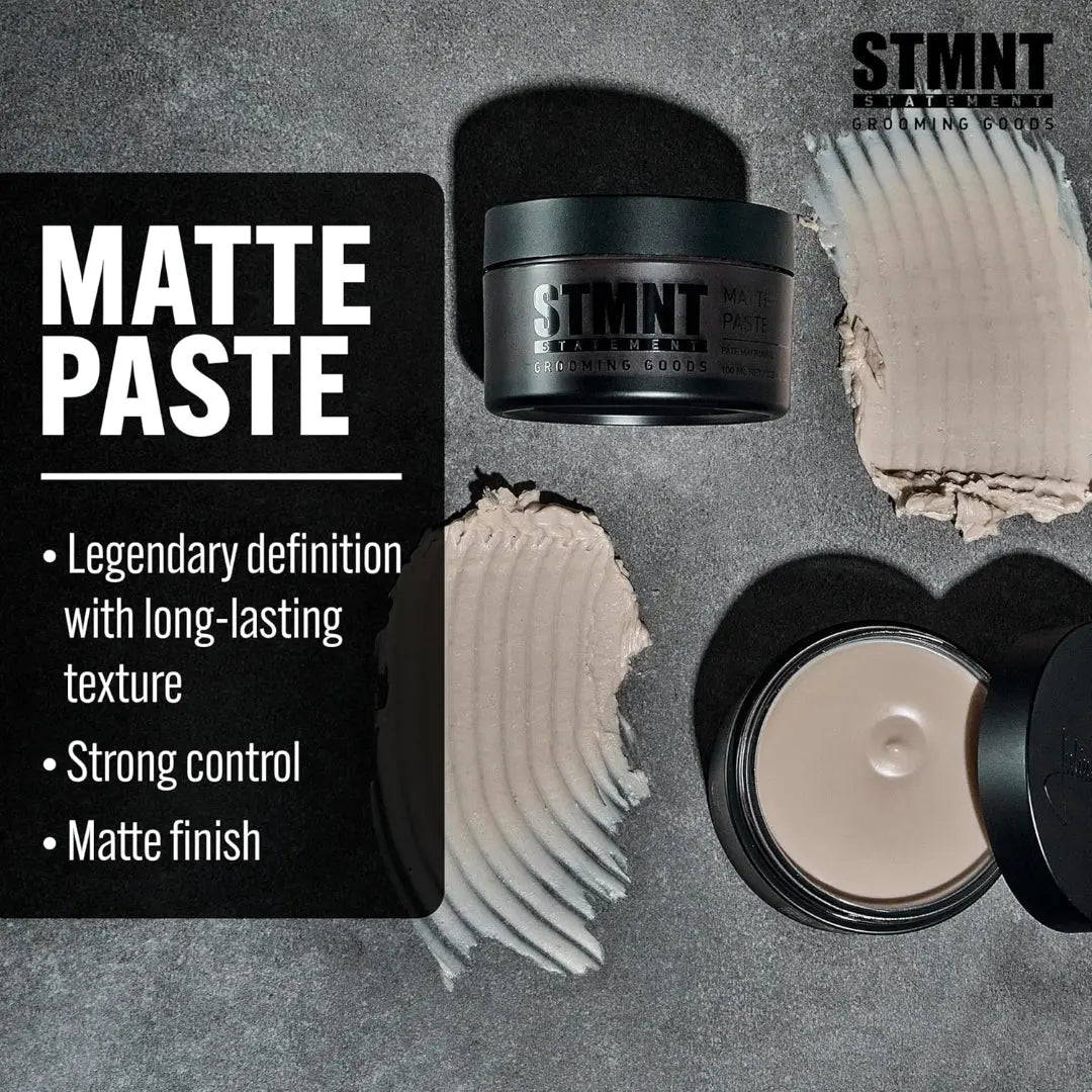 STMNT Matte Paste 3.38 oz — Strong Hold, Super‑Matte, Non‑Greasy - BUYBARBER.COM