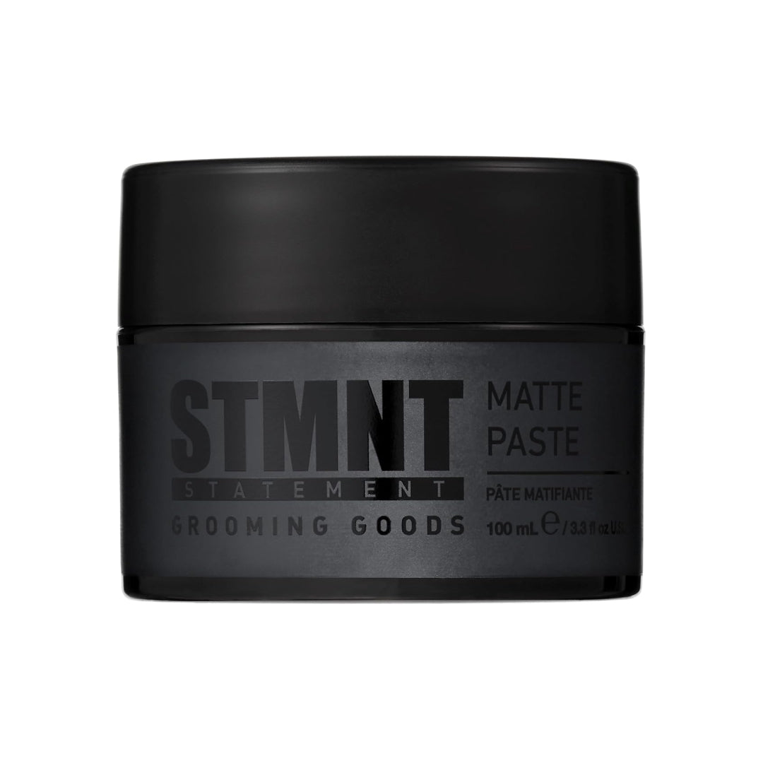 “STMNT Grooming Goods Matte Paste 3.38 oz jar on white background”
