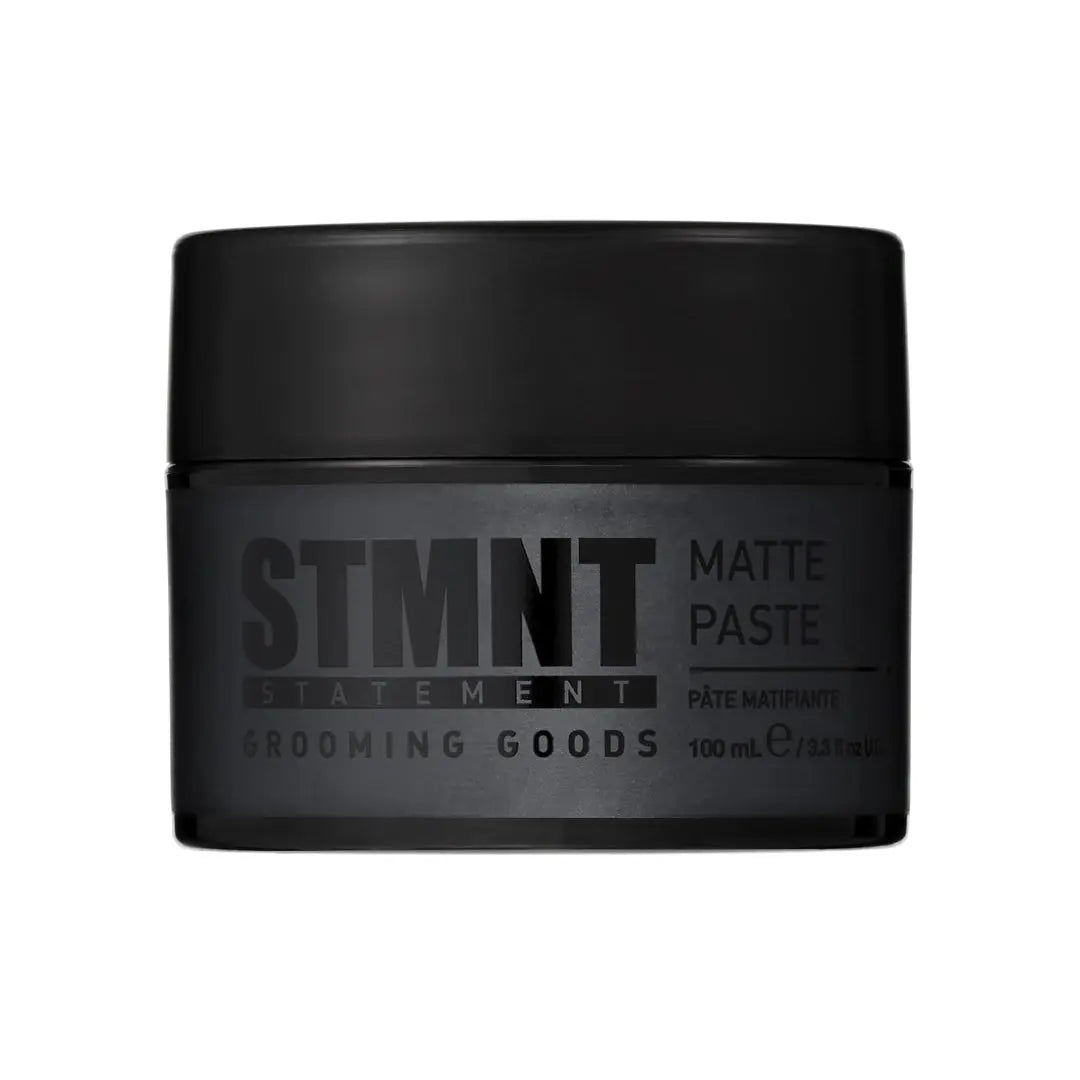 “STMNT Grooming Goods Matte Paste 3.38 oz jar on white background”