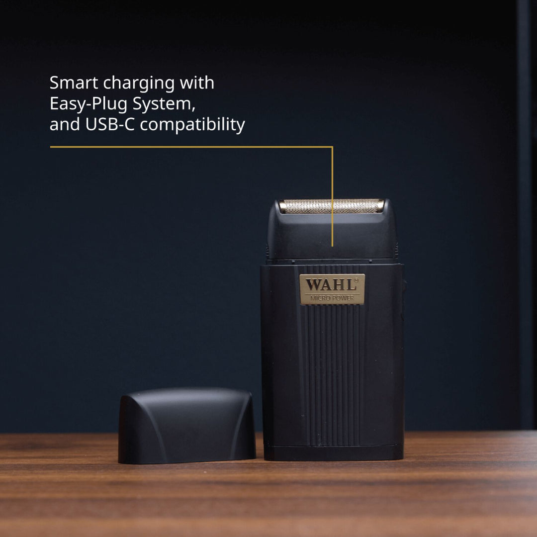 Wahl Professional Micro Power Cordless Single-Foil Shaver – 7 300 RPM, USB-C