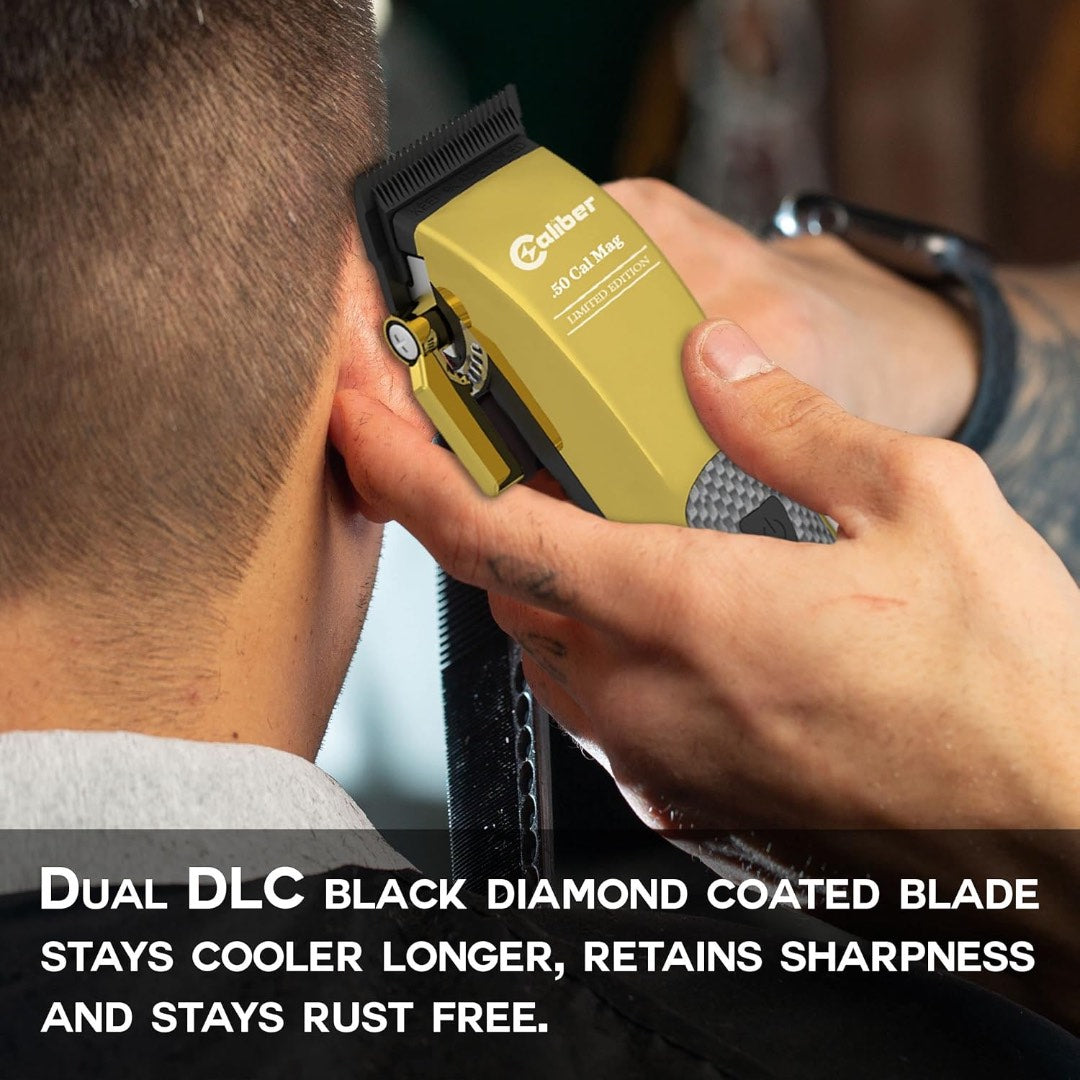 Caliber .50 Cal Gold Clipper | 10 000 SPM, 8-Hour Battery, DLC Blades