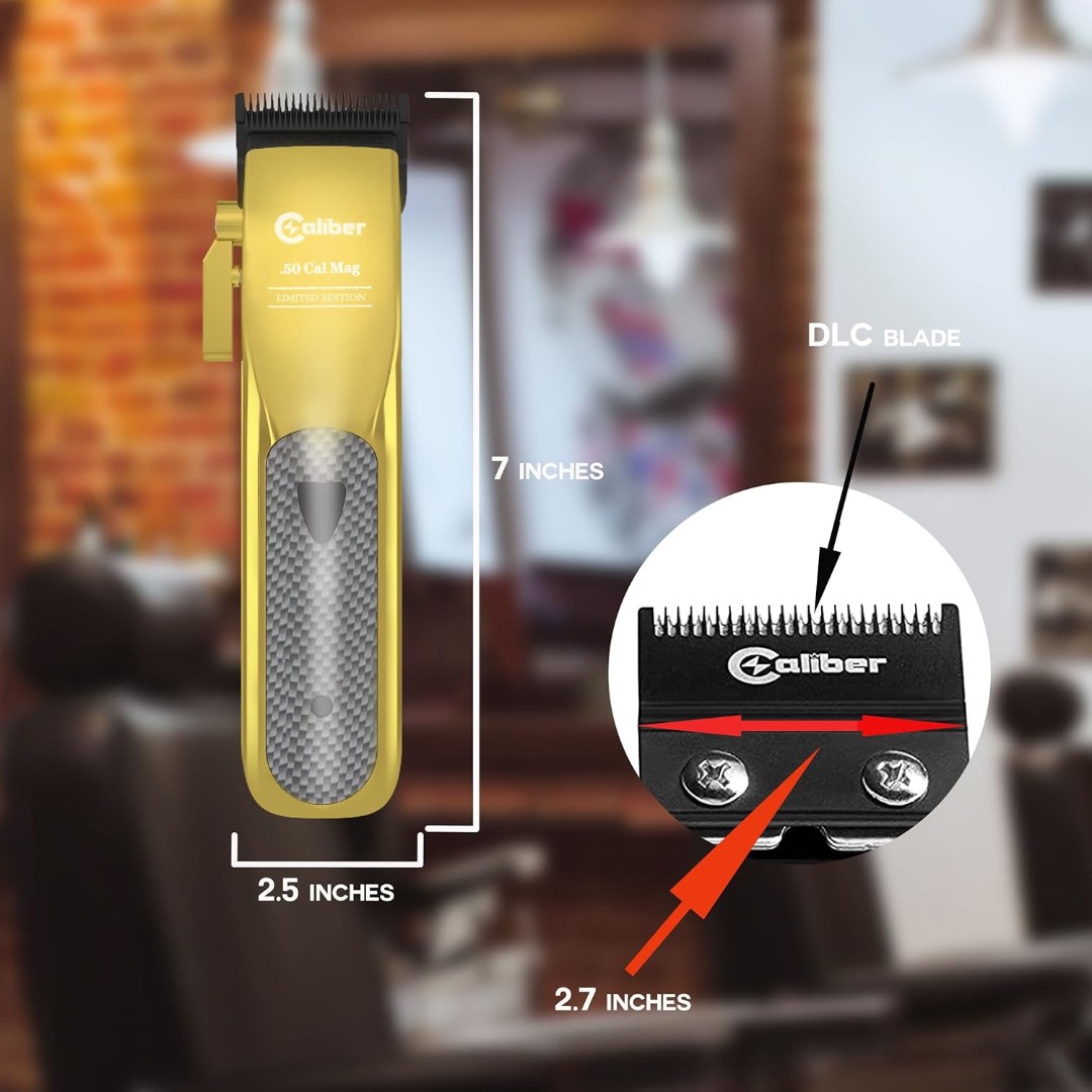 Caliber .50 Cal Gold Clipper | 10 000 SPM, 8-Hour Battery, DLC Blades