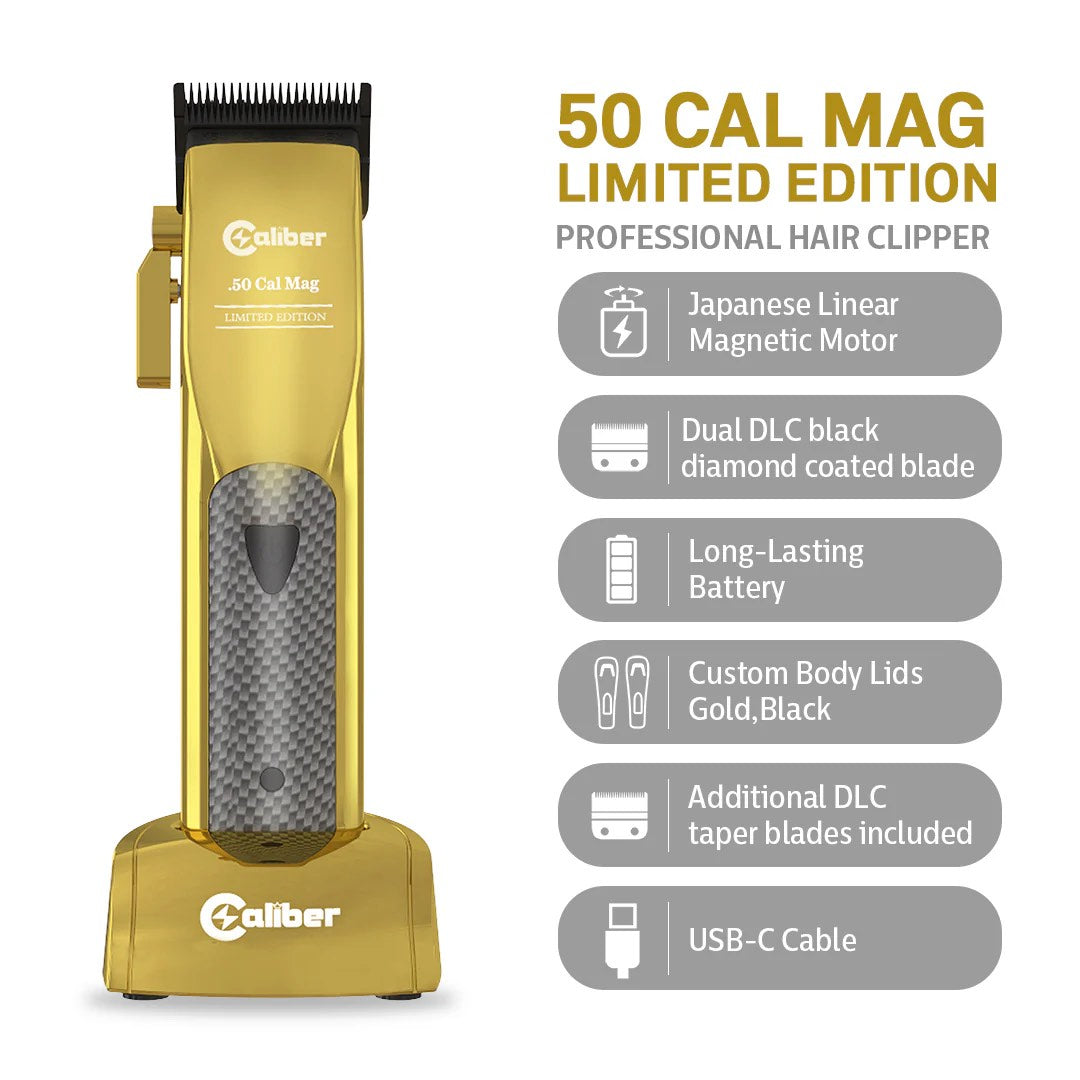 Caliber .50 Cal Gold Clipper | 10 000 SPM, 8-Hour Battery, DLC Blades