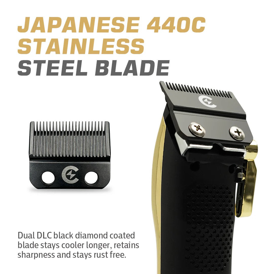 Caliber .50 Cal Gold Clipper | 10 000 SPM, 8-Hour Battery, DLC Blades