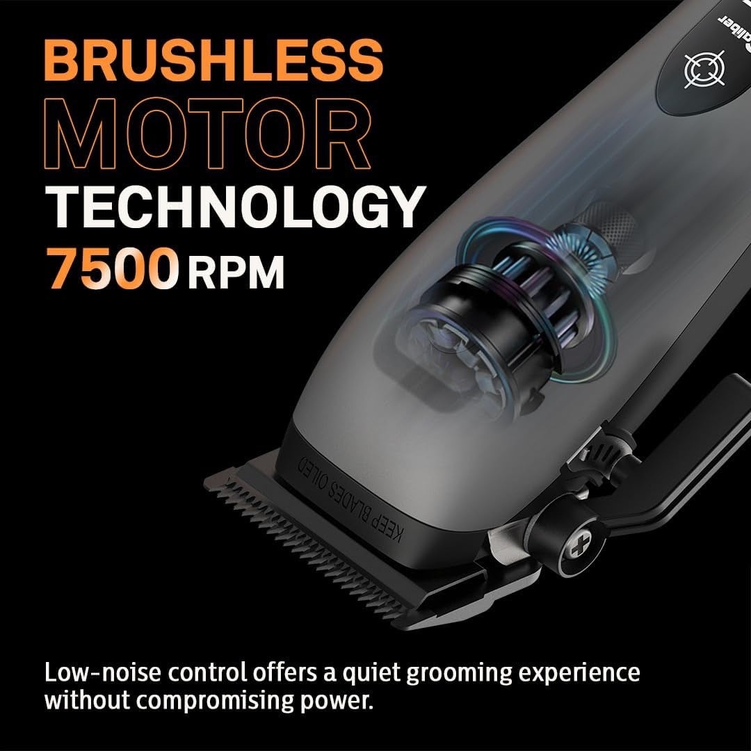 Caliber Focus Hair Clipper | Brushless 7 500 RPM, LCD, 8 Guards