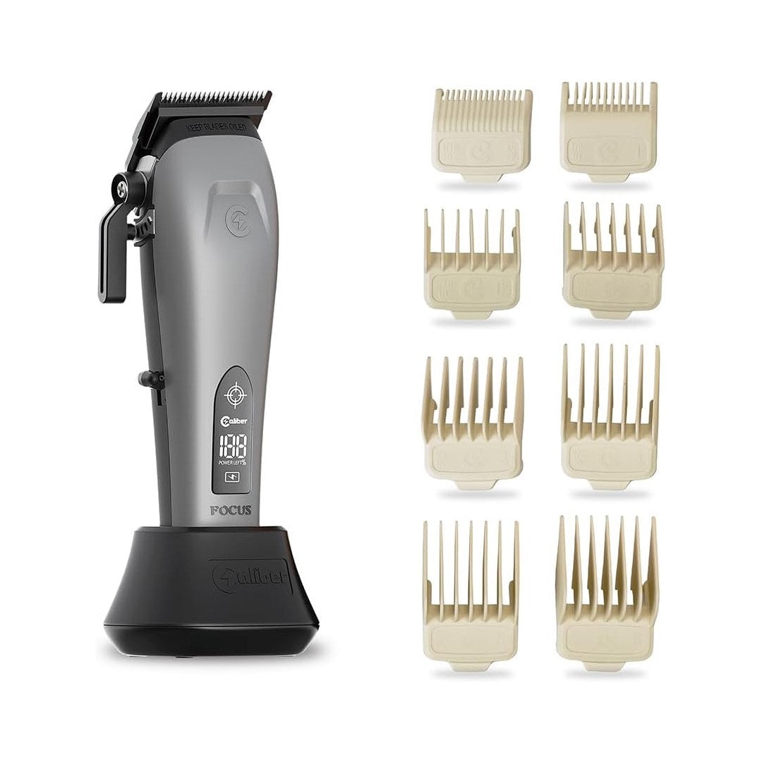 Caliber Focus Hair Clipper | Brushless 7 500 RPM, LCD, 8 Guards