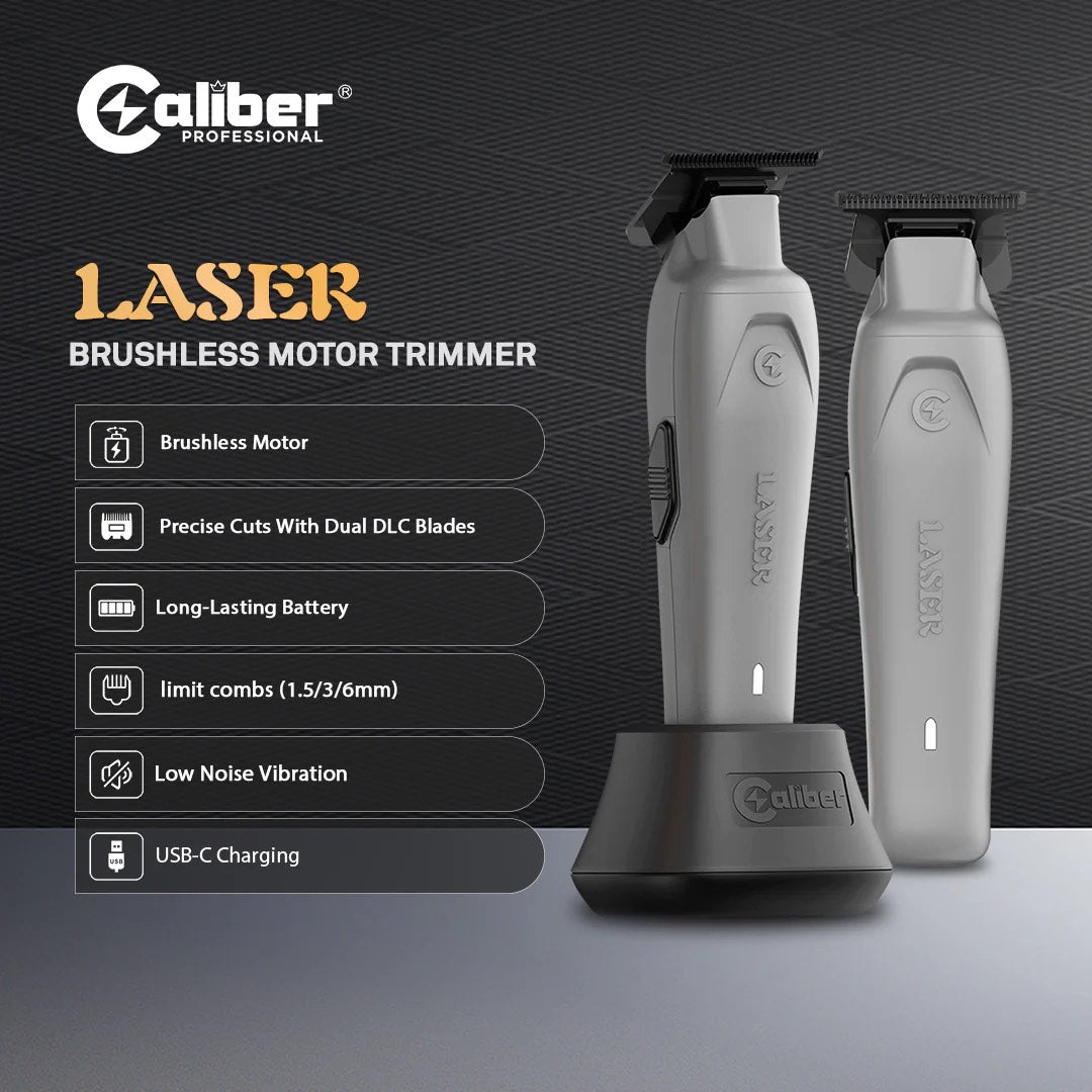 Caliber Laser Trimmer | 7 500 RPM Brushless, DLC Blades, 3-Hr Battery
