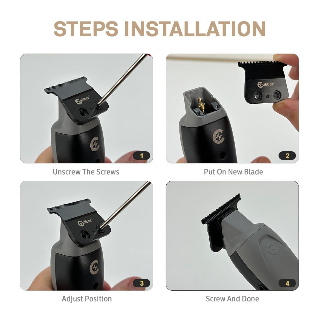 Caliber Laser Trimmer DLC Deep-Tooth T-Blade Replacement Set