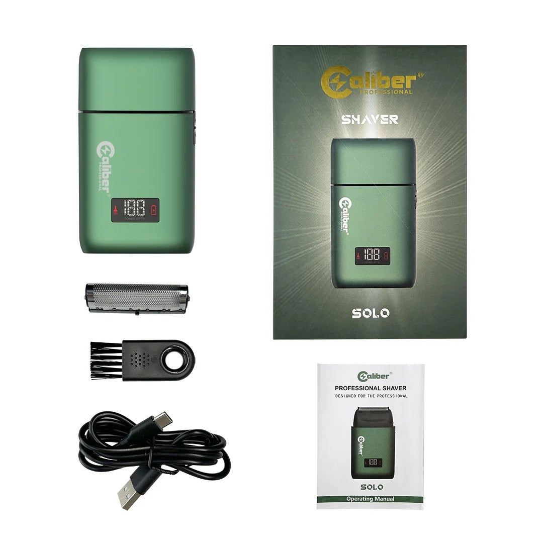 Caliber Solo Professional Electric Shaver | Metal Shell, LCD, IPX4