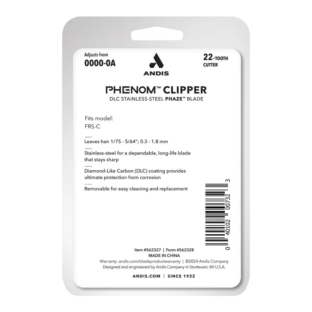 Andis PHENOM Clipper Phaze Blade (DLC Stainless Steel) – Fits FRS-C
