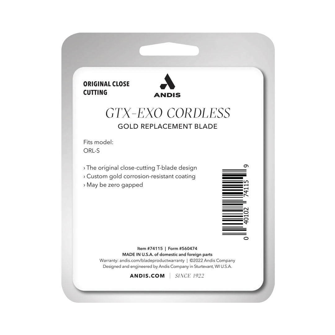 Andis GTX-EXO Cordless Gold Shallow Tooth Replacement Blade | 74115
