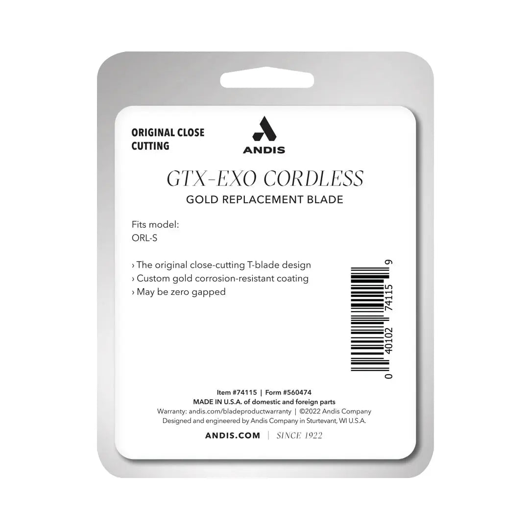 Andis GTX-EXO Cordless Gold Shallow Tooth Replacement Blade | 74115 - BUYBARBER.COM