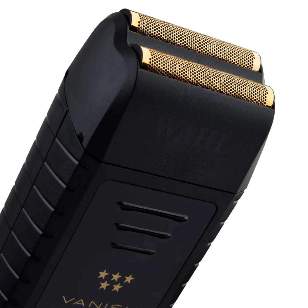 Wahl Vanish Shaver | 100-Min Cordless, Pop-Out Gold Foils, Travel Lock