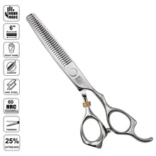 Professional Japanese Hair Thinning Shears | Hand Made | 6 Inch | 440C Stainless Steel - BUYBARBER.COM