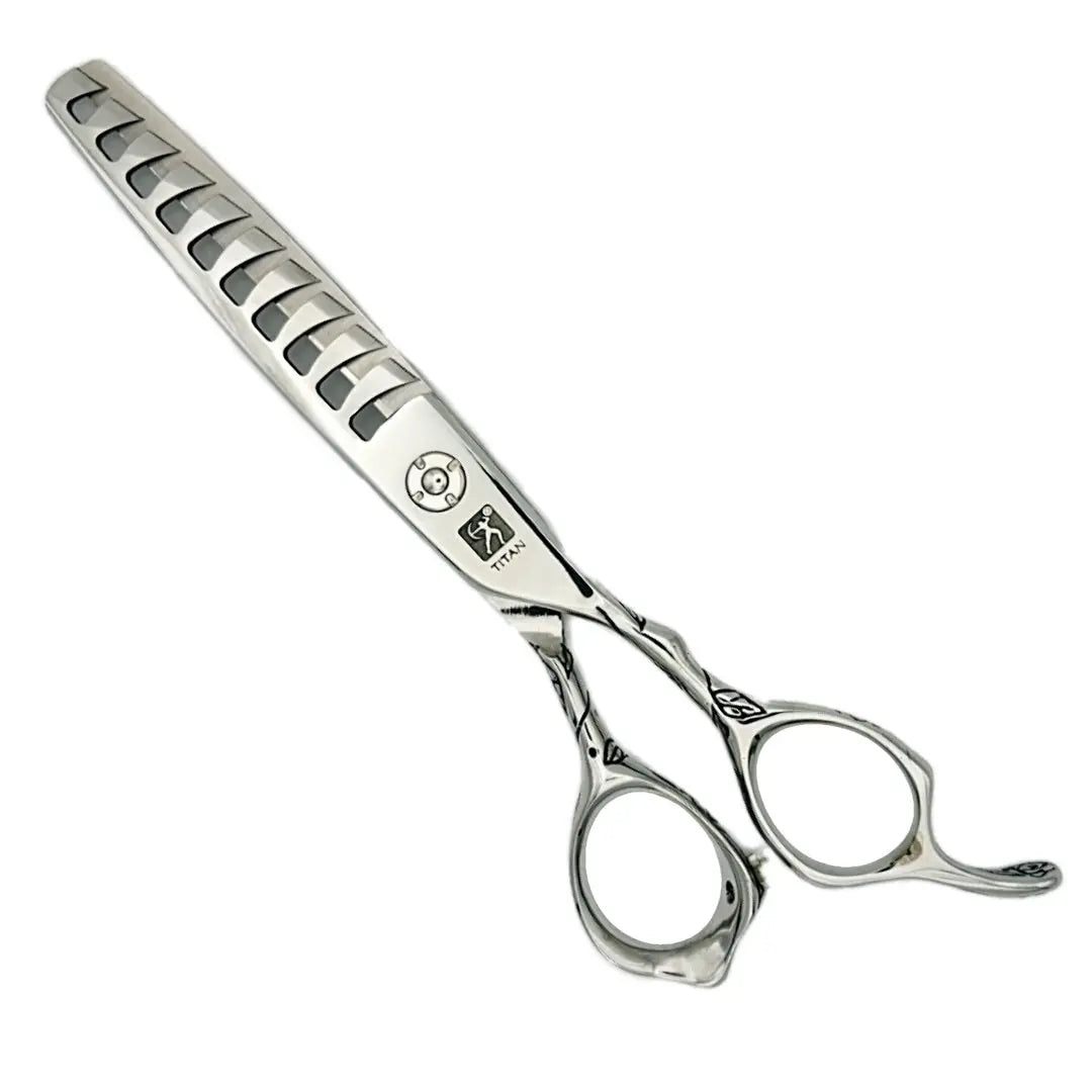 Professional Japanese 10 Teeth Micro-Cut Hair Thinning Shears | 440C | 6 Inch - BUYBARBER.COM