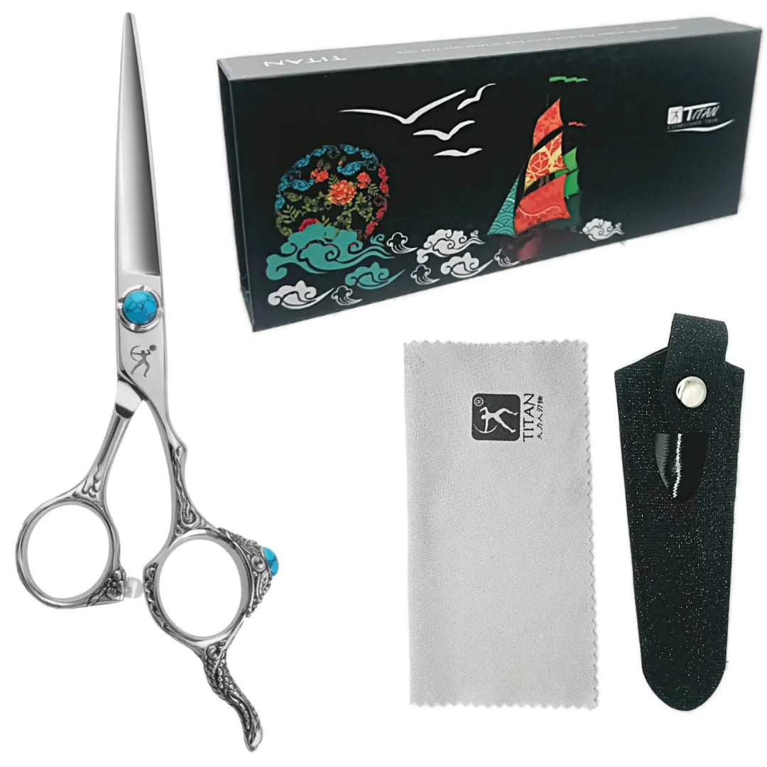 Hand Made Japan Hair Cutting Shears | 6" Dragon Series | Professional Scissors | VG10 - BUYBARBER.COM