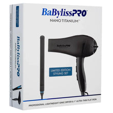 BaBylissPRO Matte-Black Nano Titanium Dryer + 1″ Ultra-Thin Iron - BUYBARBER.COM