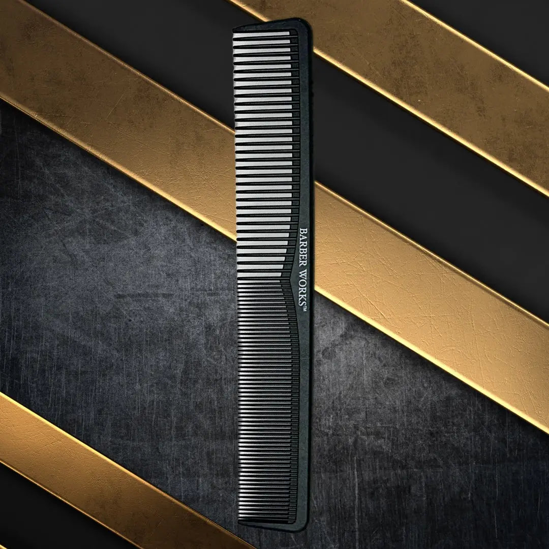 Barber Works Styling Comb | Carbon Fiber | 7" - BUYBARBER.COM