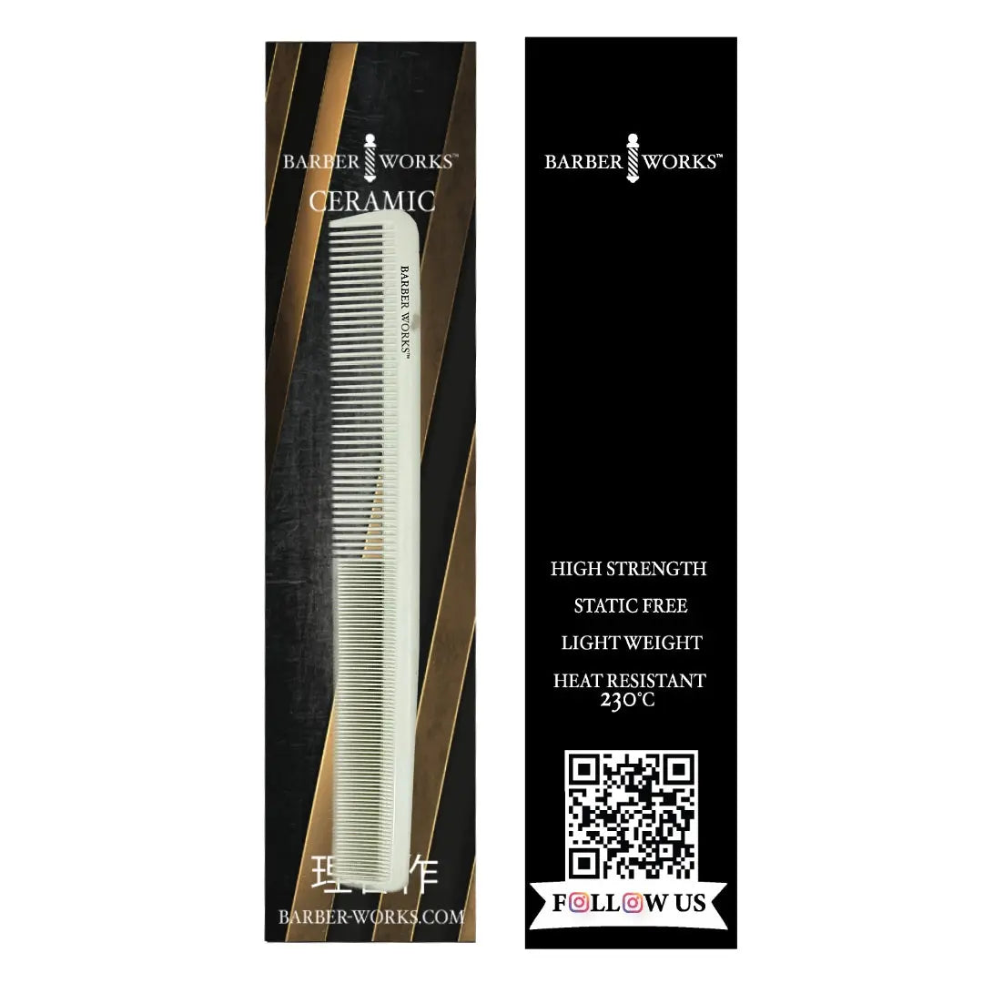 Barber Works Cutting Comb | Hybrid Ceramic | 8.5" - BUYBARBER.COM