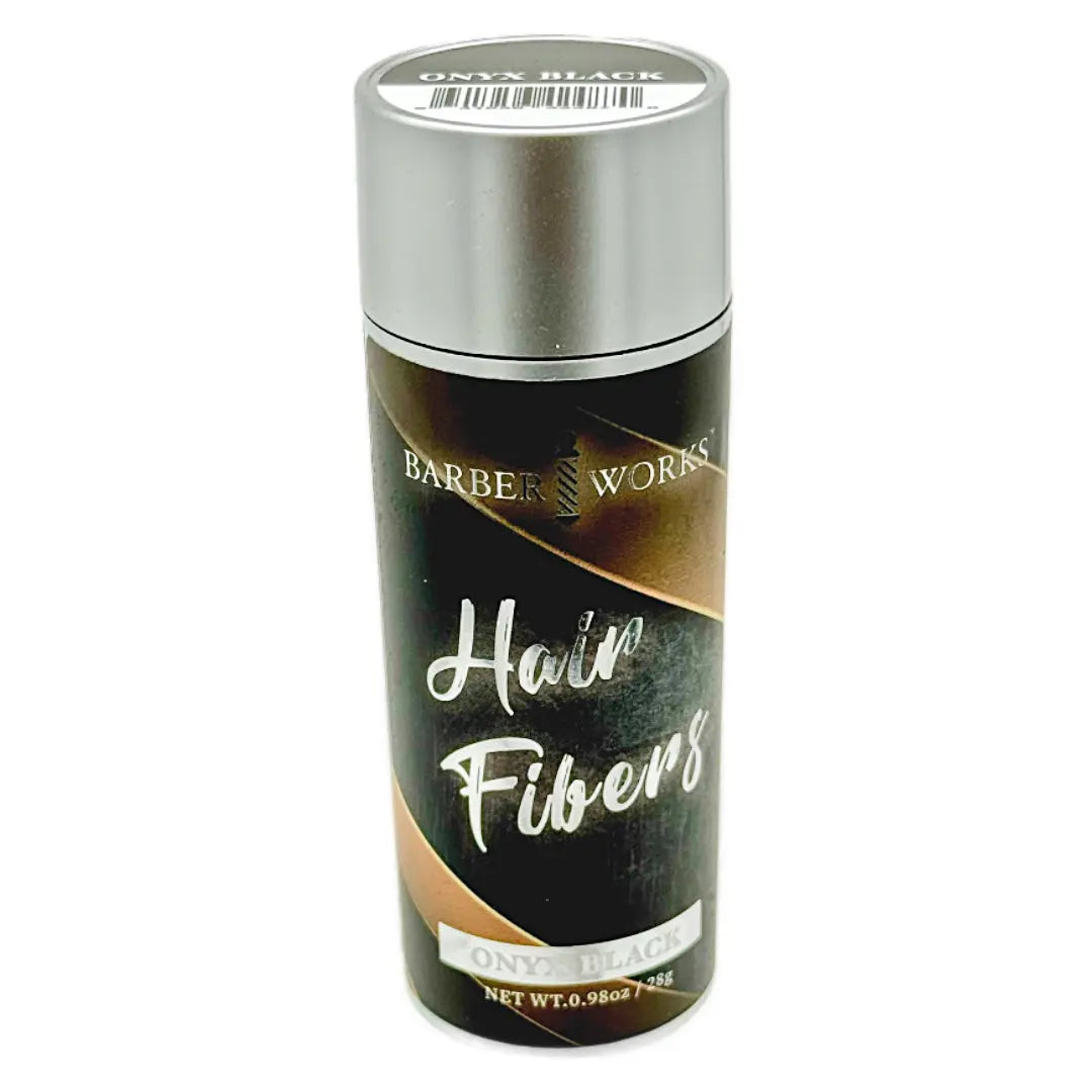 Barber Works Hair Fibers (28g) - Onyx Black | Instant Thicker Look for Men & Women - BUYBARBER.COM
