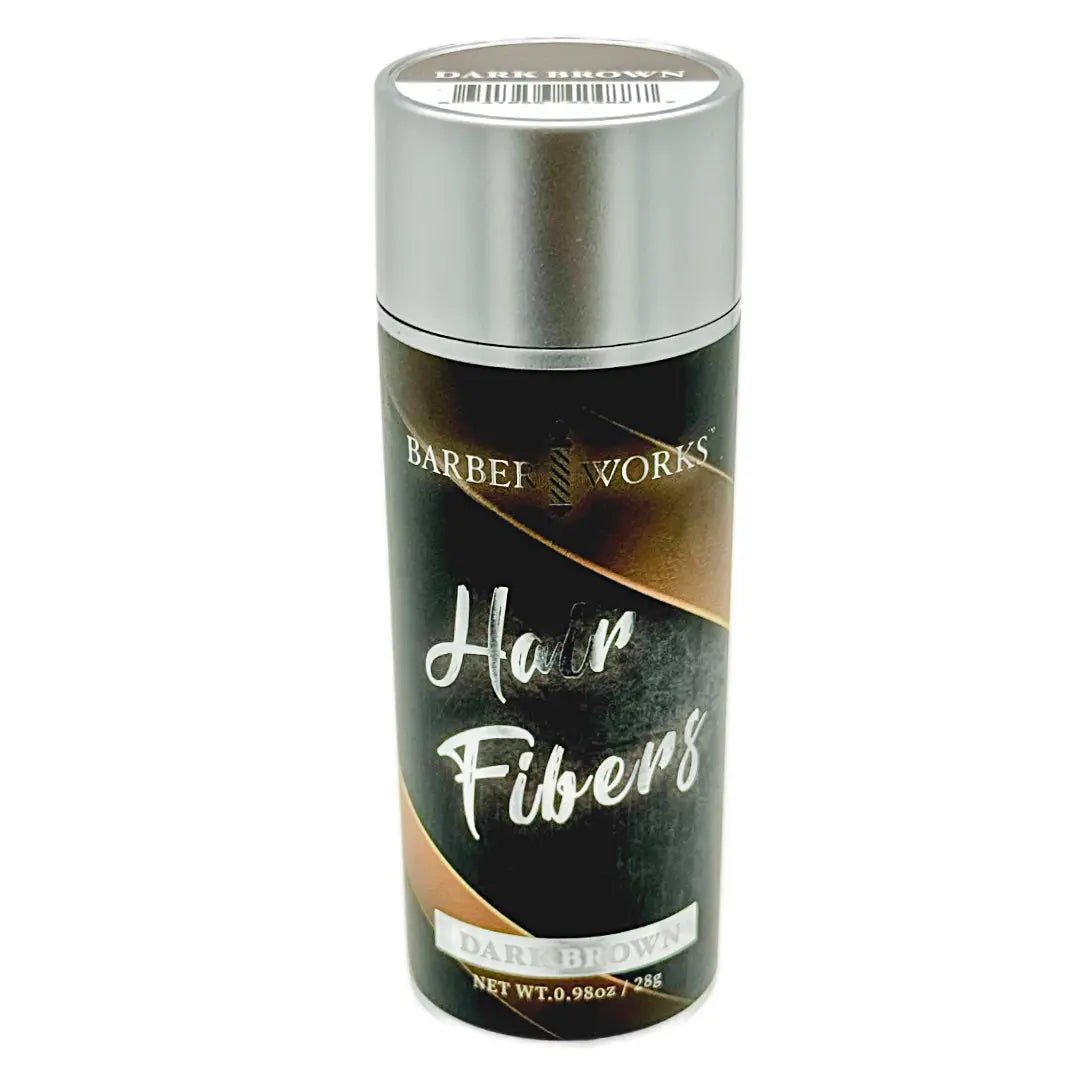 Barber Works Hair Fibers (28g) - Dark Brown | Instant Thicker Look for Men & Women Barber Works