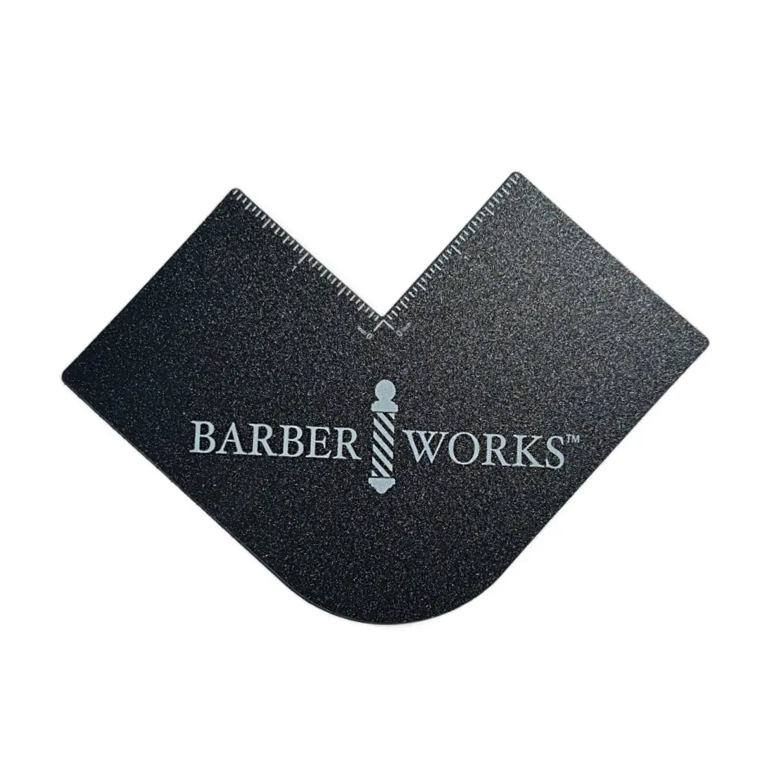 “Close‑up of measurement indicators on Klutch Card for symmetric beard lines”