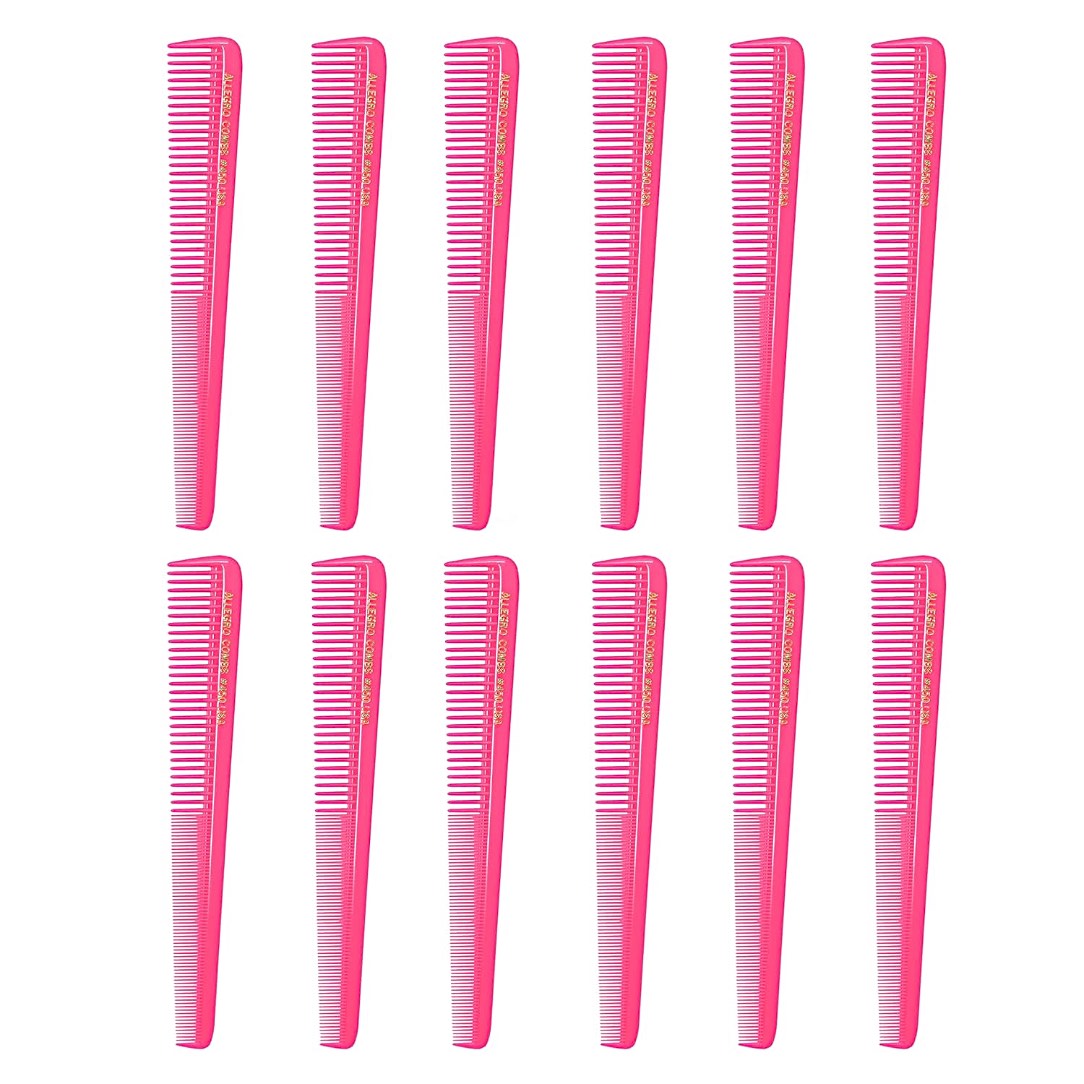 Krest Cleopatra #450 7" Tapered Barber Comb – 12 Pack – Colors