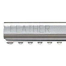 “Close-up of Feather Styling Razor Standard Blades made in Japan for professional stylists”