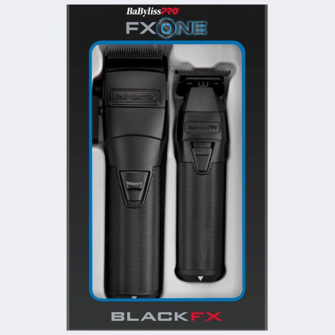 BaBylissPRO FXONE BlackFX Clipper & Trimmer + Dual-Battery Charging Pack (Bundle)
