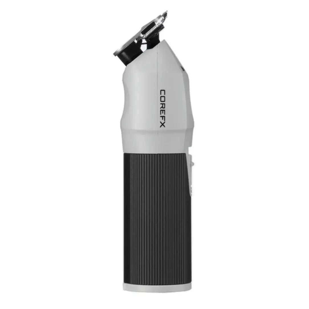 “Close-up of COREFX zero-gap adjustable standard-tooth T-blade for precise lineups.”