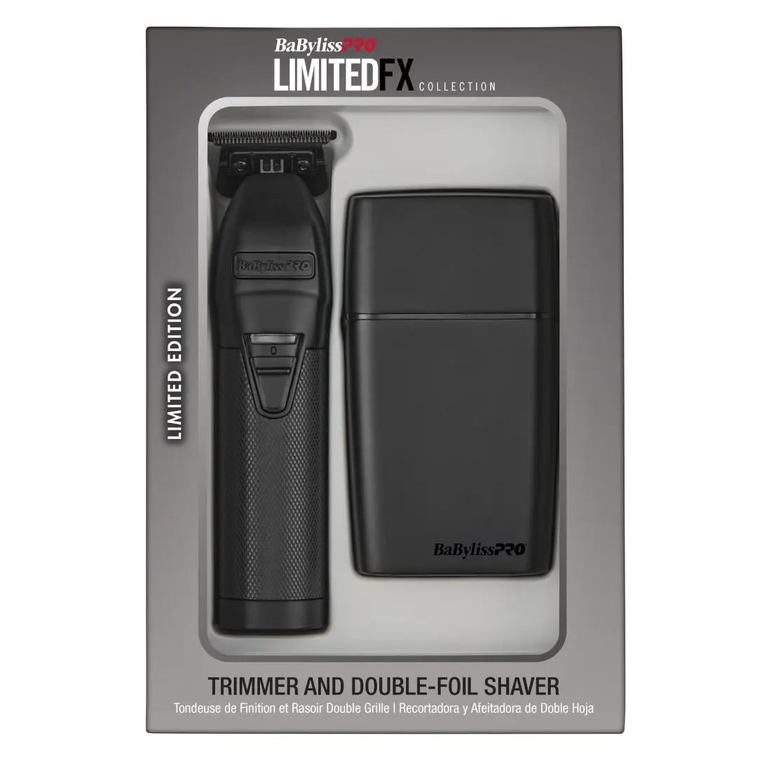 BaBylissPRO® LimitedFX Matte Black Trimmer and Double-Foil Shaver Set BaByliss