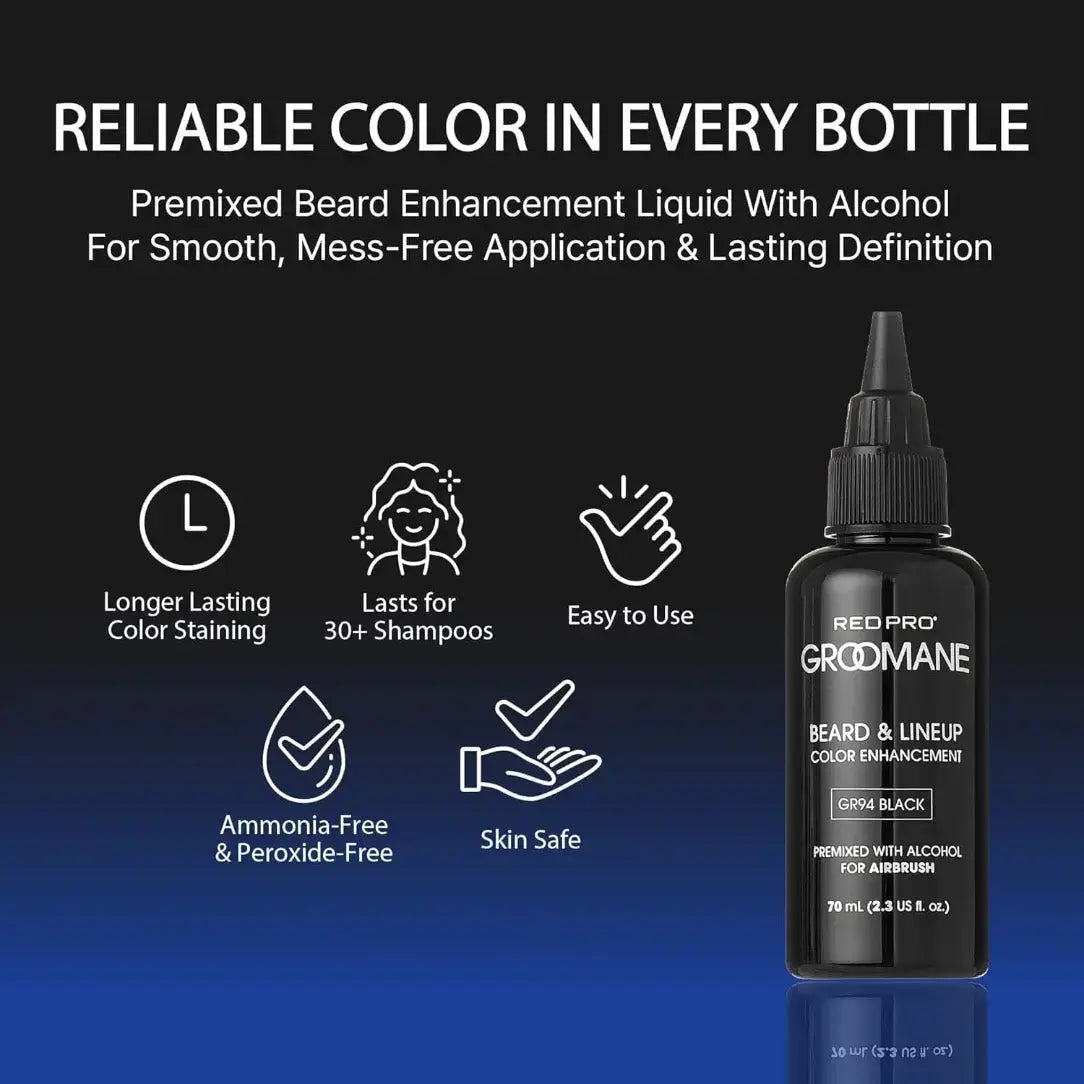RED Pro GROOMANE Beard & Lineup Color – Darkest Brown (Premix) 2.3 fl oz