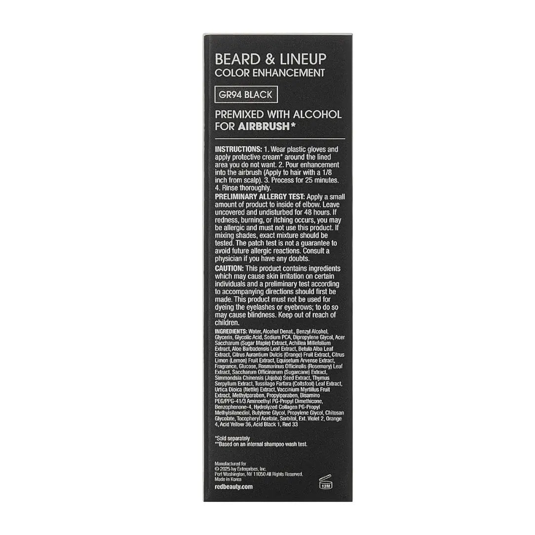 Black box with text on a white background