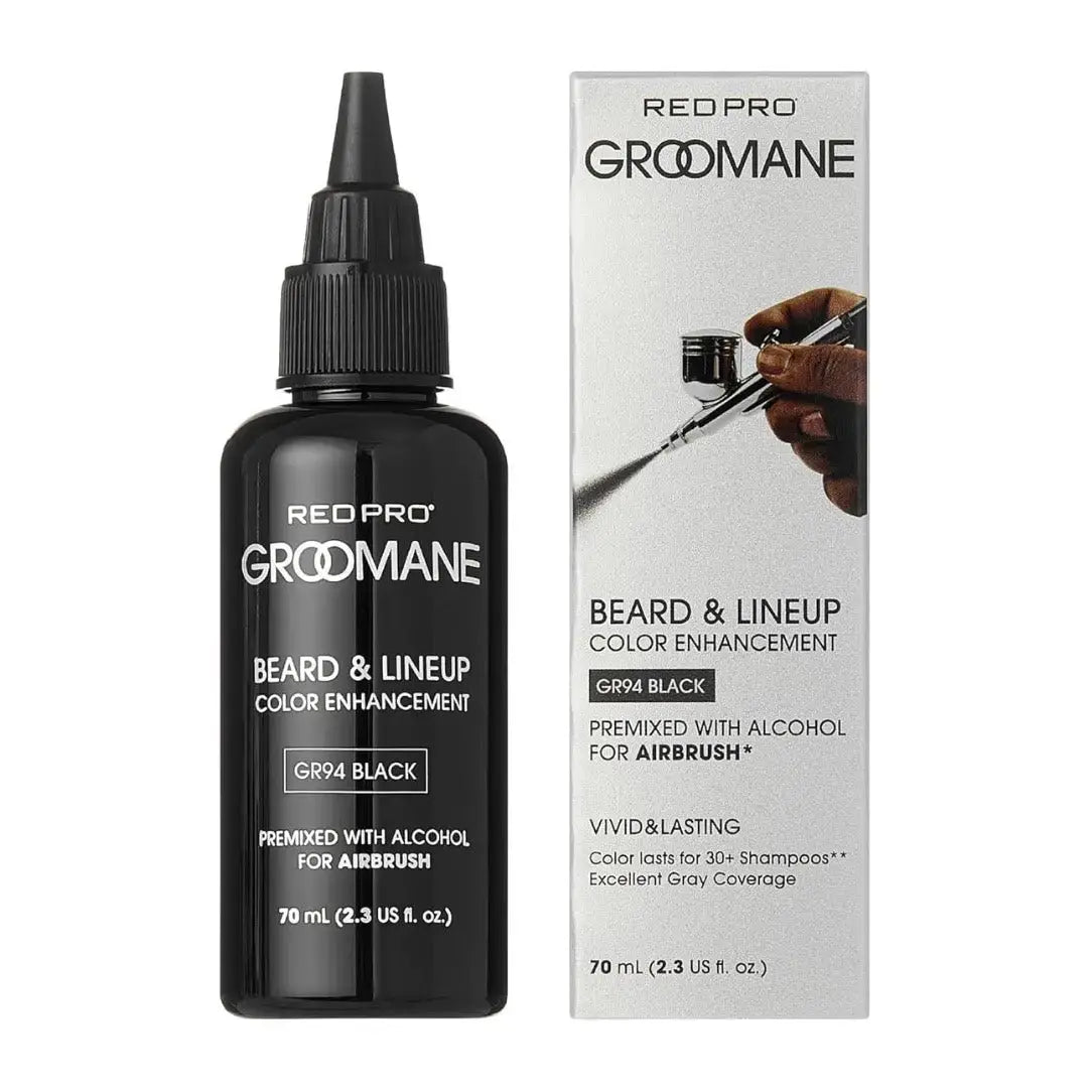 RED Pro GROOMANE Beard & Lineup Color Enhancement – Black (Premix) 2.3 fl oz