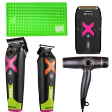 Limited Bundle: JetLiner Dryer + Gamma+ XCeed Clipper, Trimmer & Shaver + Barber Works Station Mat - BUYBARBER.COM