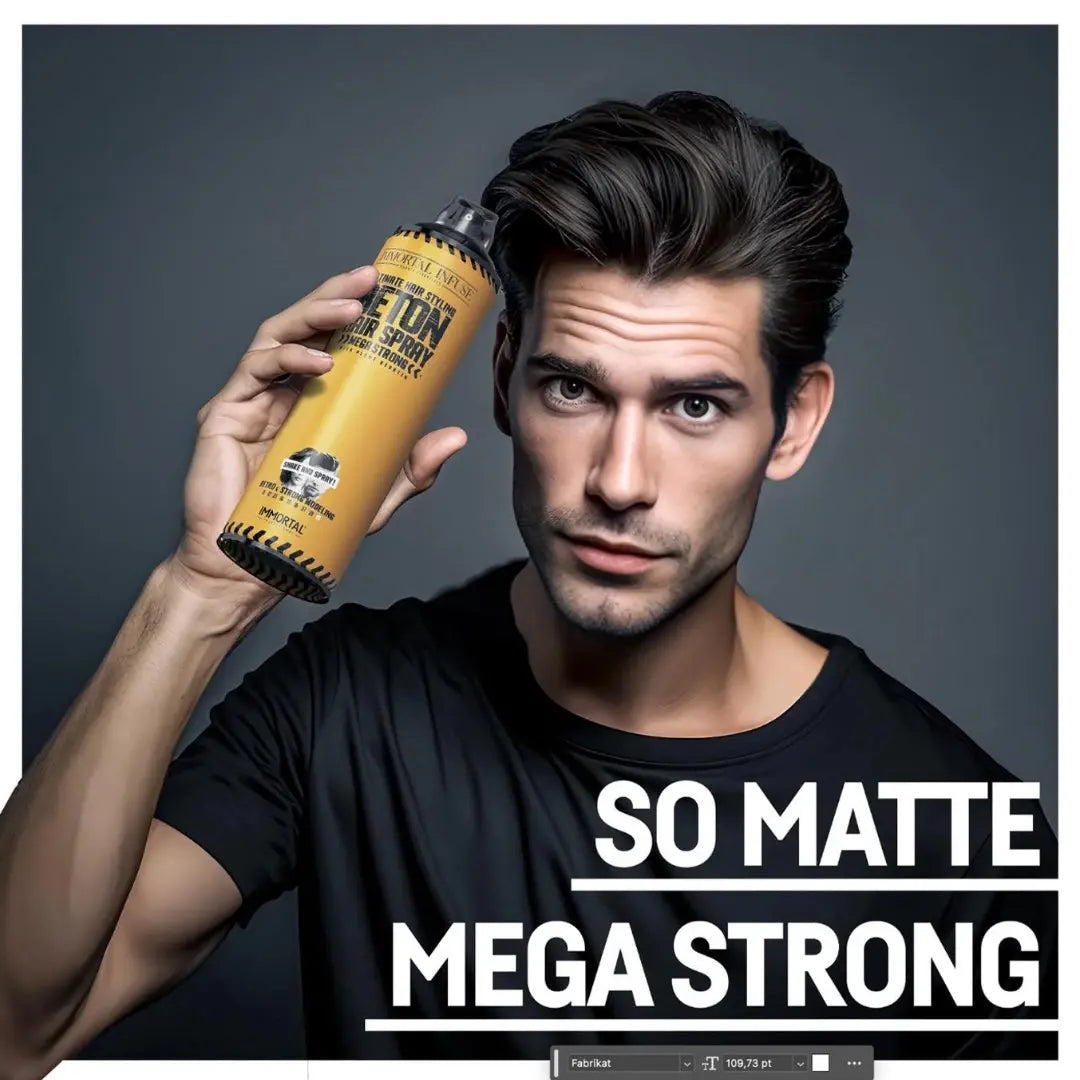 Immortal NYC Beton Mega Strong Hair Spray (Matte Dry Look, 500ml) - BUYBARBER.COM