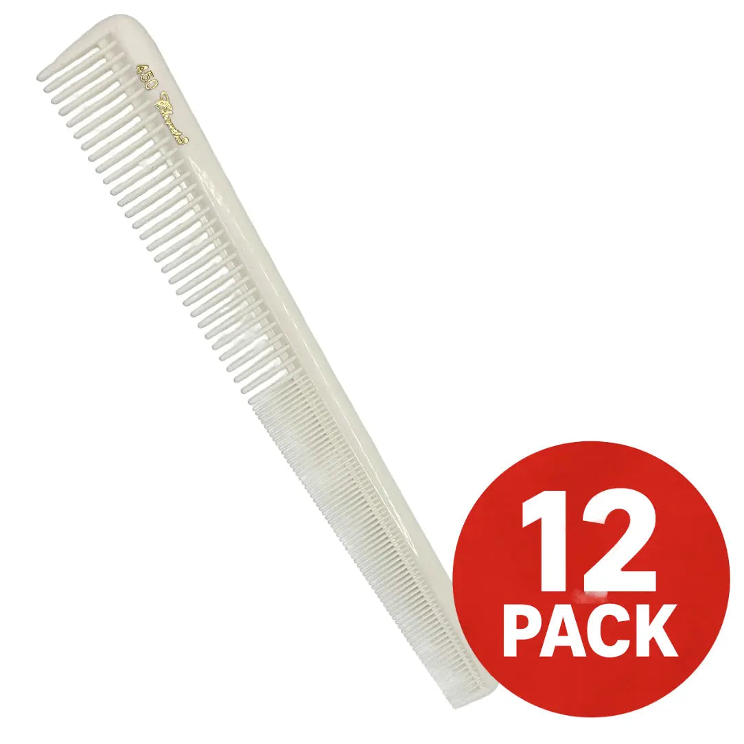Krest Cleopatra #450 7" Tapered Barber Comb – 12 Pack – Colors - BUYBARBER.COM