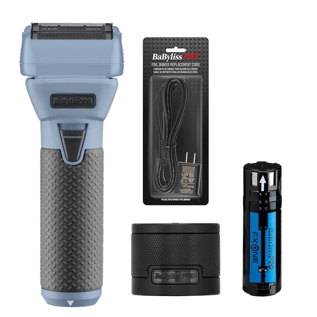 BaBylissPRO® FXONE™ Limited Edition Matte Blue Shaver Combo Set |  Professional Grooming Tools