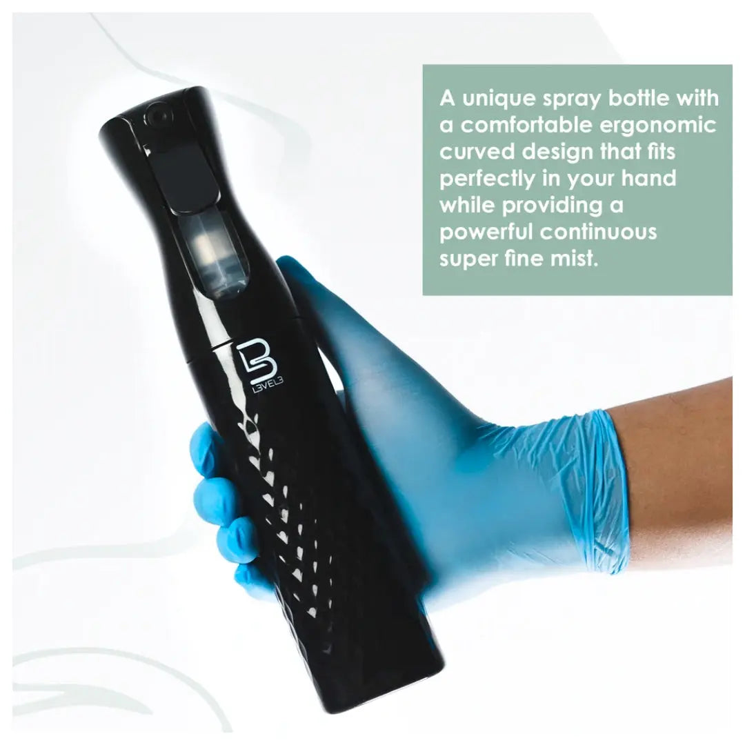 Level 3 Beveled Spray Bottle Continuous Mist - BUYBARBER.COM