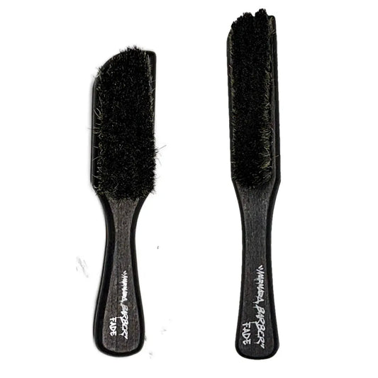 “Small and large Marmara Barber Fade Brushes for precise hair cutting and cleaning”