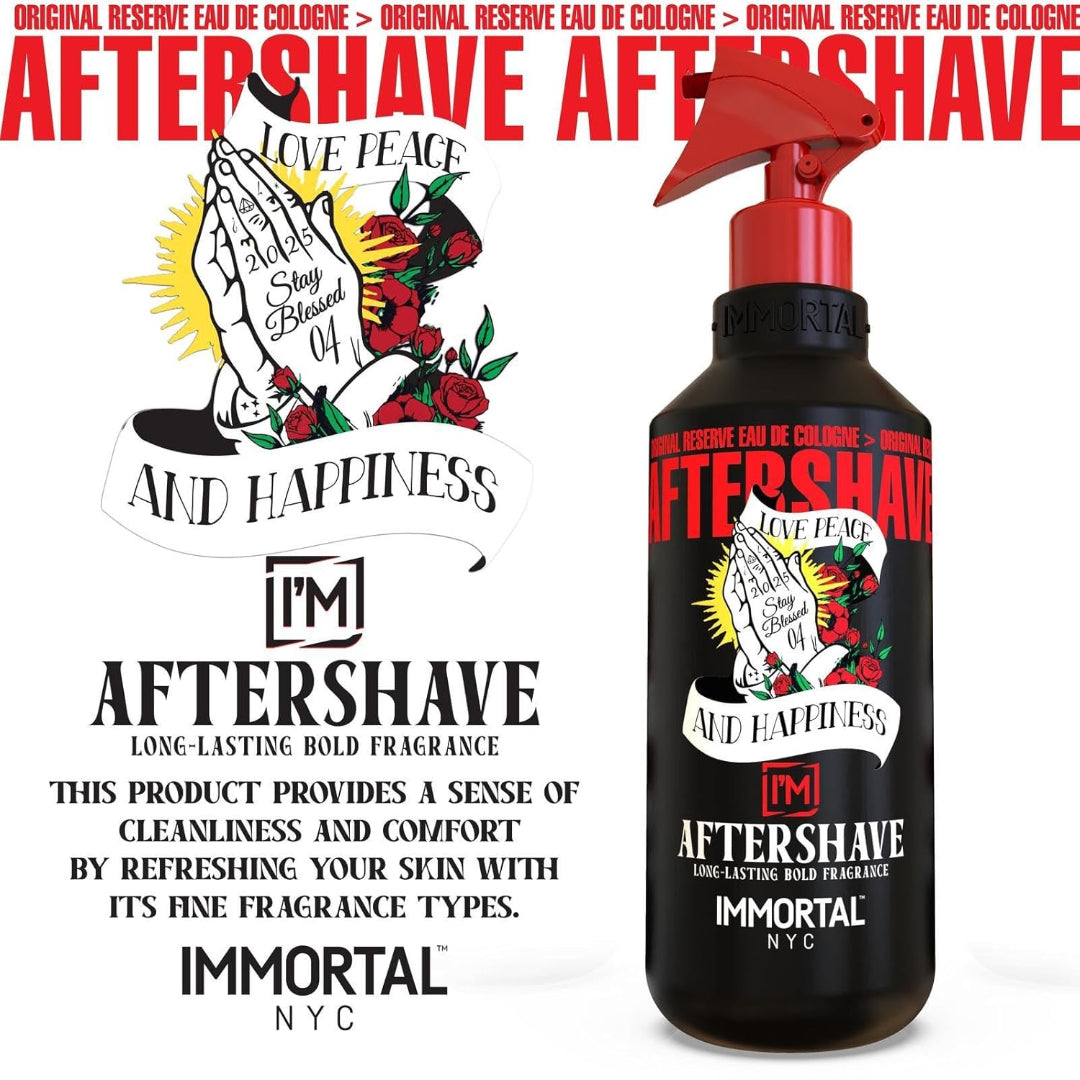 IMMORTAL NYC Stay Blessed 4 Aftershave – Warm Amber Musk, 150 ml