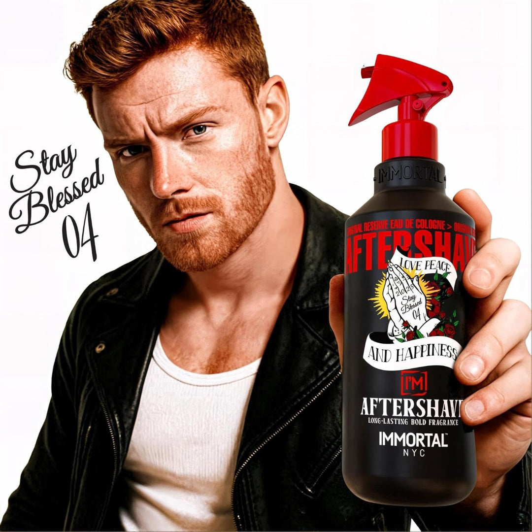IMMORTAL NYC Stay Blessed 4 Aftershave – Warm Amber Musk, 150 ml
